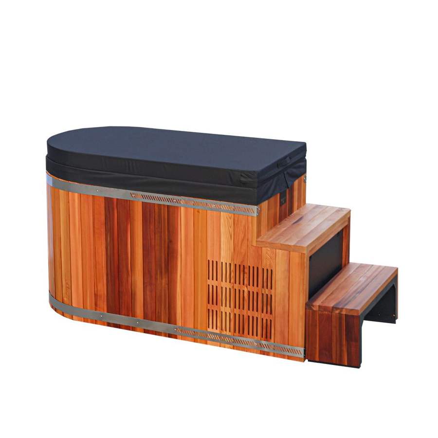 The Tubby Cedar Ice Bath, a cedar-clad cold plunge with stainless steel interior and integrated chiller